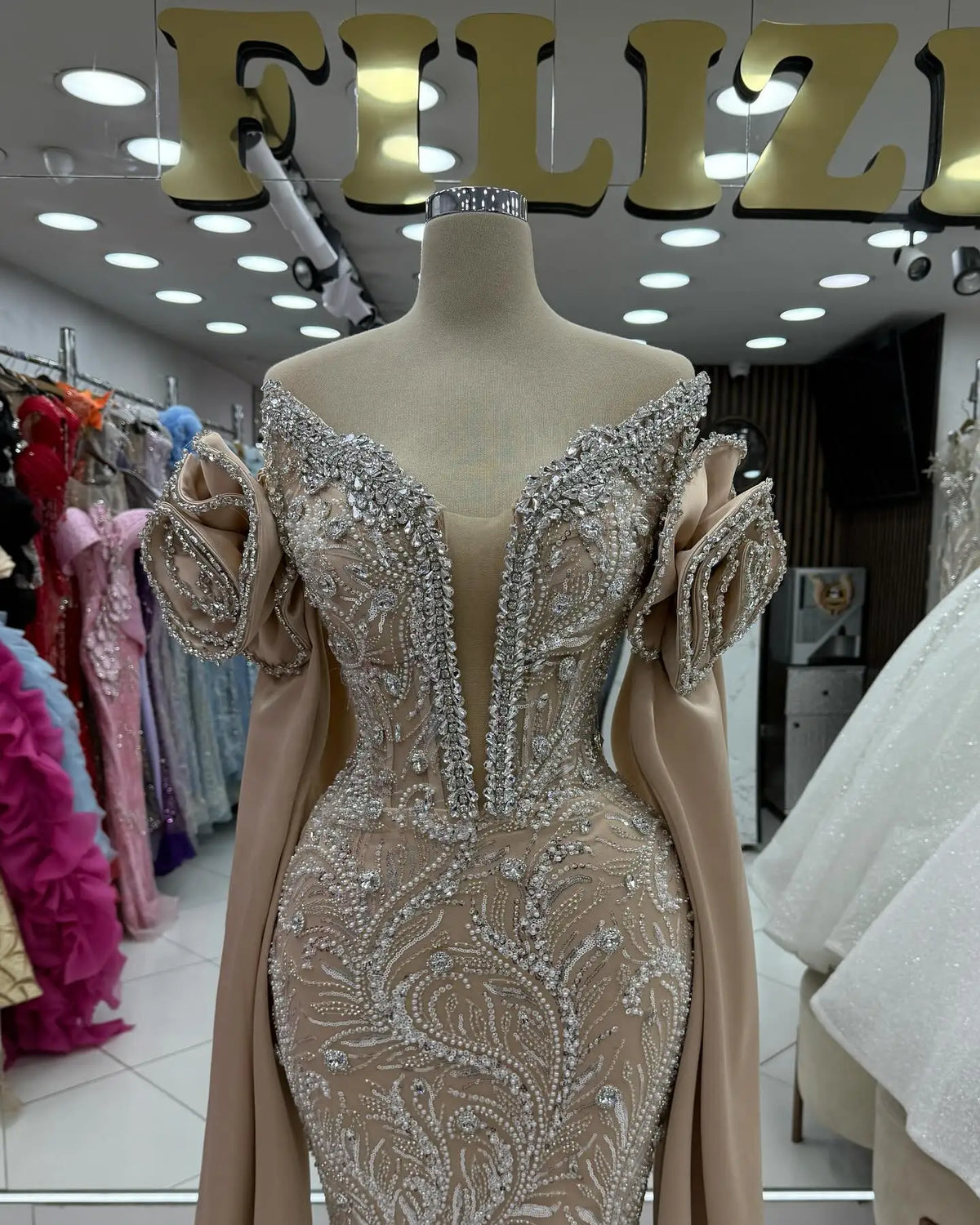 Prom Dress Beads Crystal Mermaid Formal Evening Gown Wedding Party Dress Woman Customized robes longues soirées élégante 2026