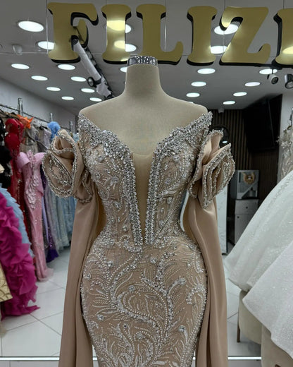 Prom Dress Beads Crystal Mermaid Formal Evening Gown Wedding Party Dress Woman Customized robes longues soirées élégante 2026