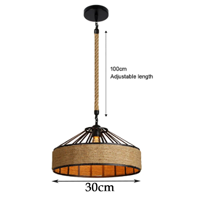 Newest Bamboo Pendant Lamp Ceiling Lights Rattan Wicker Lustre Hand Knit Braiding Suspended Home Dining Braided Indoor Decor Hot