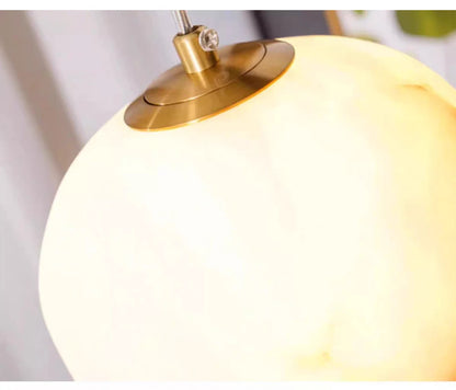 Natural Marble Art Pendant Lights Stone Lustre Copper LED Indoor Room Hanging Lamps For Ceiling Hall Stair Luxury Home Decor