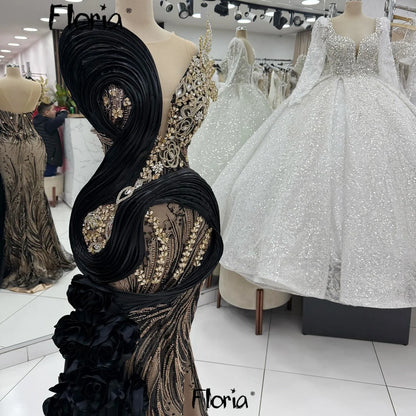 2026 Golden Brown Prom Dress Flowers Embroidery Mermaid Beading Second Reception Gowns Customized Women's Wedding Guest Gowns