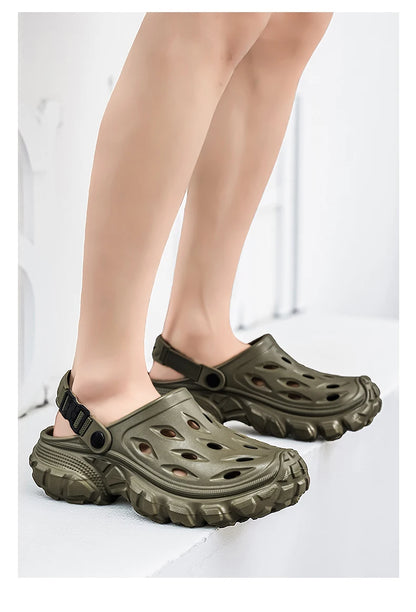 Summer Casual Sandals Men Outdoor Slippers Flat Mens Flip-flop Lightweight Beach Shoes Indoor Home Anti-slip Bathroom Slides