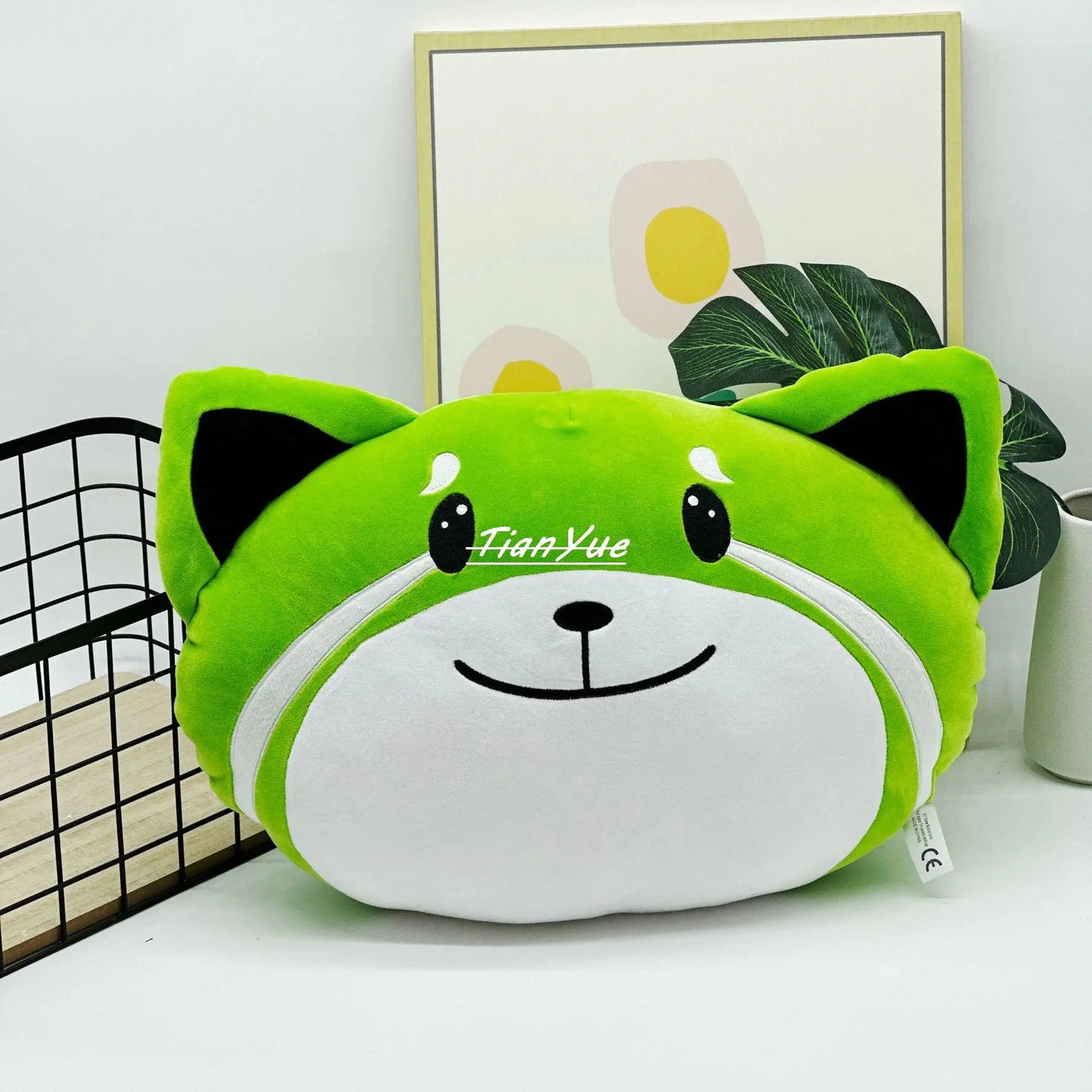 Cute The Weeknd Kiss Land Green dog Pillow Stuffed doll Xmas Soft doll for children's Birthday gift 42cm