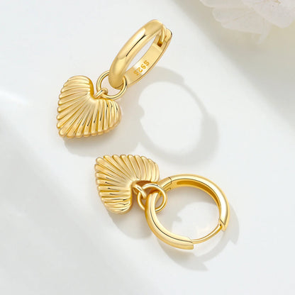 Original 925 Sterling Silver Heart Vintage Luxury Earrings Fashion 18K Gold Hoop Earrings for Women Piercing Jewelry Aretes 2026