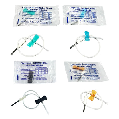 50PCS/lot Disposable Butterfly Blood Collection Needle Double Wing Type Blood Collection Needle Pet Care Room Cat Dogs Animal