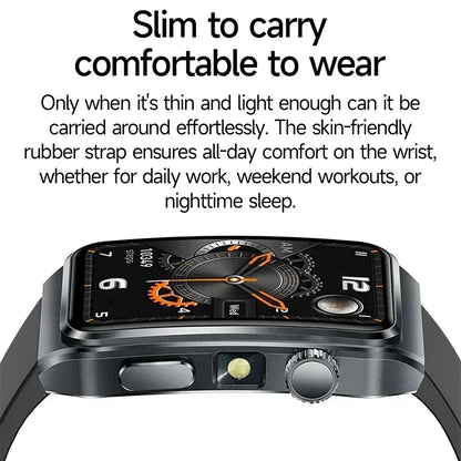 2025 New Nursing Grade ECG+PPG Pulse therapy Smartwatch Men Blood lipid Uric acid Bluetooth call Health Bracelet For Android iOS