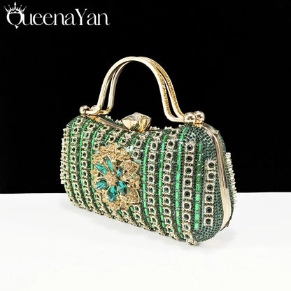 2026 Diamond Women Luxury Clutch Evening Bag Wedding Crystal Ladies Cell Phone Pocket Purse Female Wallet for Party Quality Gift