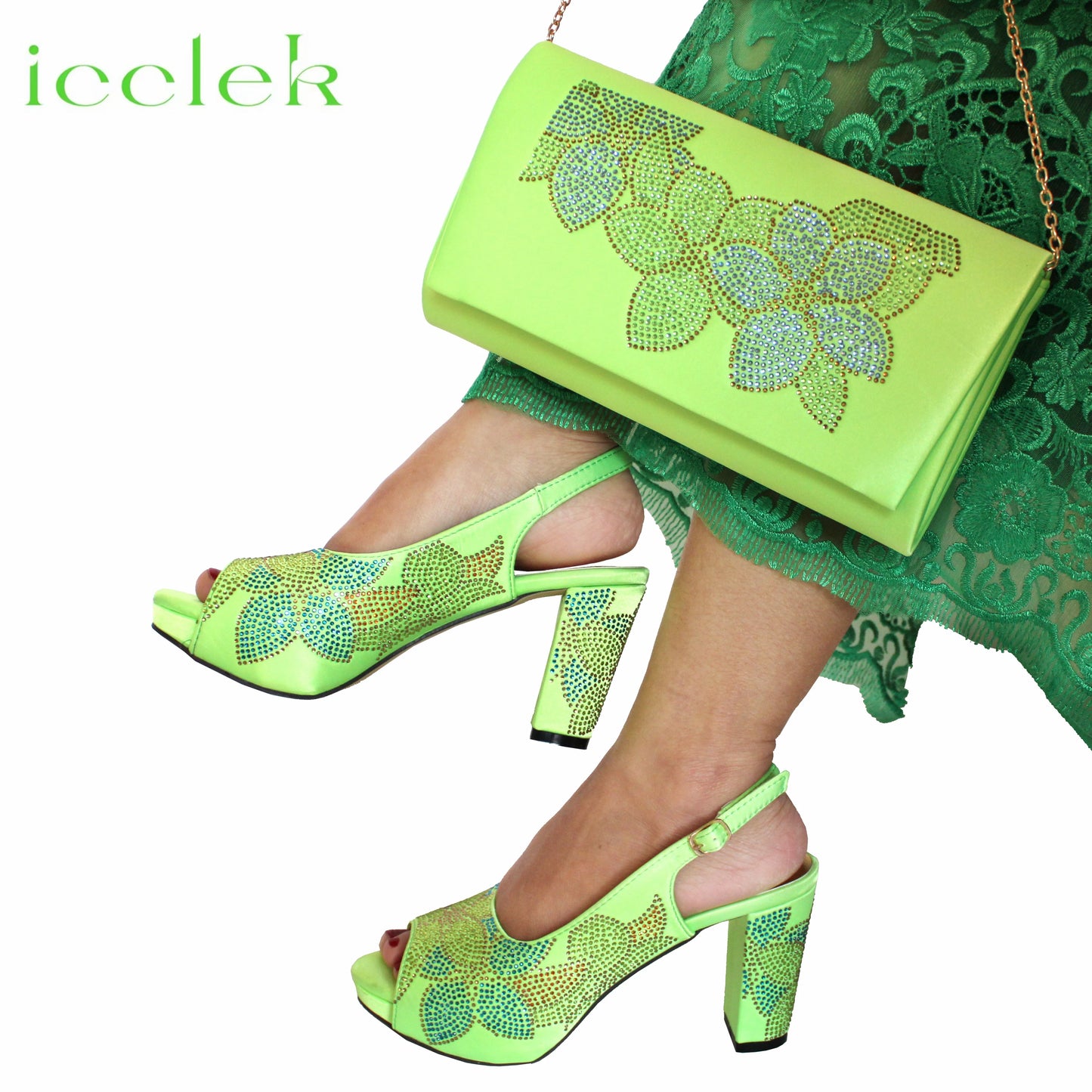 Baby Pink Flower Pattern Mature Pumps African Design Women Matching Shoes and Bag with Platform High Quality Sandals for Wedding