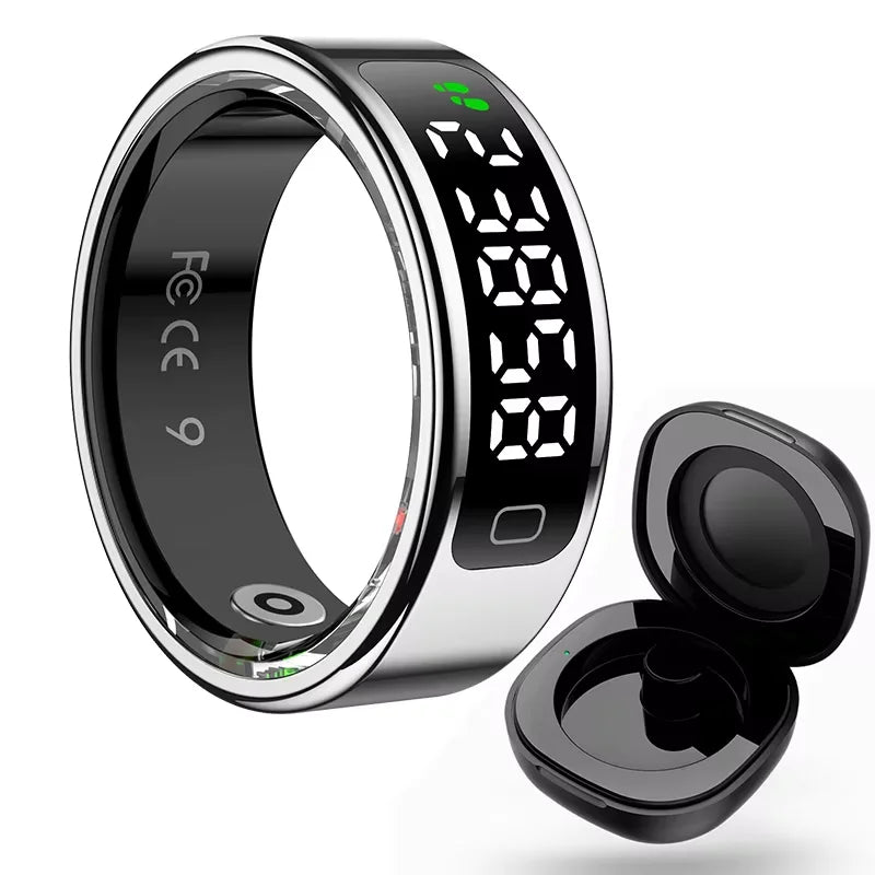 2026 R11C Smart Ring Men Women LED Display Screen Health Ring Heart Rate Sleep Monitor Waterproof Smartring for Android IOS