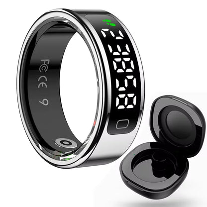 2026 R11C Smart Ring Men Women LED Display Screen Health Ring Heart Rate Sleep Monitor Waterproof Smartring for Android IOS