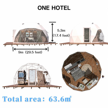 Luxury Geodesic Dome Tent Waterproof PVC Spherical Glamping House Transparent Bubble Tent For Resort Villa Commercial Rental