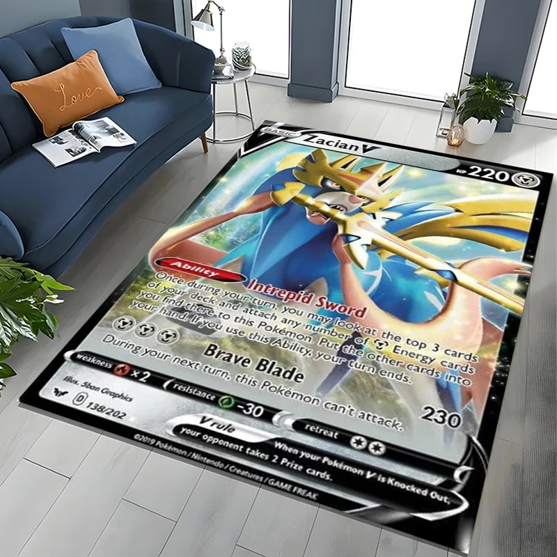 Japanese Anime Pokemon Card Area Carpet for Living Room Home Decor Sofa Table Kids Rug Non-slip Chair Lounge Floor Mat Potdemiel