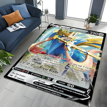 Japanese Anime Pokemon Card Area Carpet for Living Room Home Decor Sofa Table Kids Rug Non-slip Chair Lounge Floor Mat Potdemiel