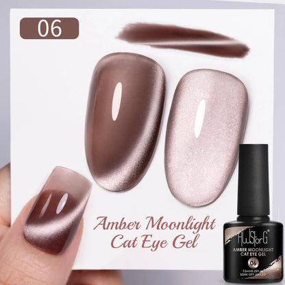 7.5ml Golden Light  Magnetic Gel Golden Gems Magnetic Gel Nail Polish Cat Nail Sparkling Glitter Semi Permanent Varnish