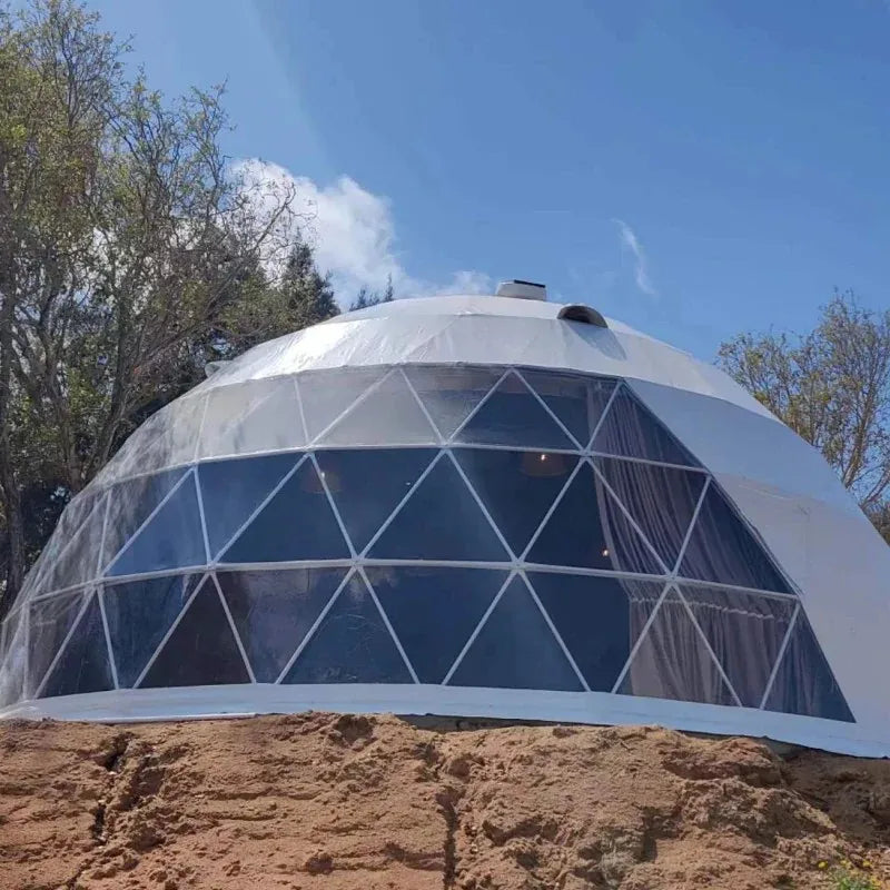 9M Luxury Geodesic Dome Tent Waterproof PVC Outdoor Glamping Hotel Resort Restaurant Camping Event Customizable Dome House