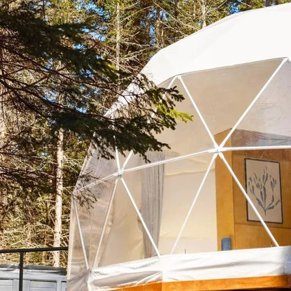 Luxury Geodesic Dome Tent for Boutique Resort Hotel Glamping Accommodation Custom Outdoor Living Space Eco Tourism Solution