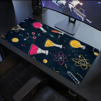 Cool Keyboard Mouse Pad Large Computer Office Game Table Mat Rubber Anti-slip Stitched Edge Keyboard Mats 60x30 Desk Pads