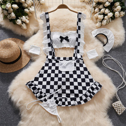 Women Lace Patchwork Velour Strappy Catsuits Fashion One Piece Combination Rompers Erotic Fashion Sexy Bunny Bodysuits Cosplay