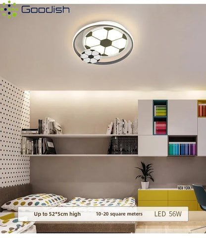 Children Modern Football Ceiling Lights LED Lamp for Boy's Bedroom Kids Study Living Dining Room Art Home Decoration Chandelier