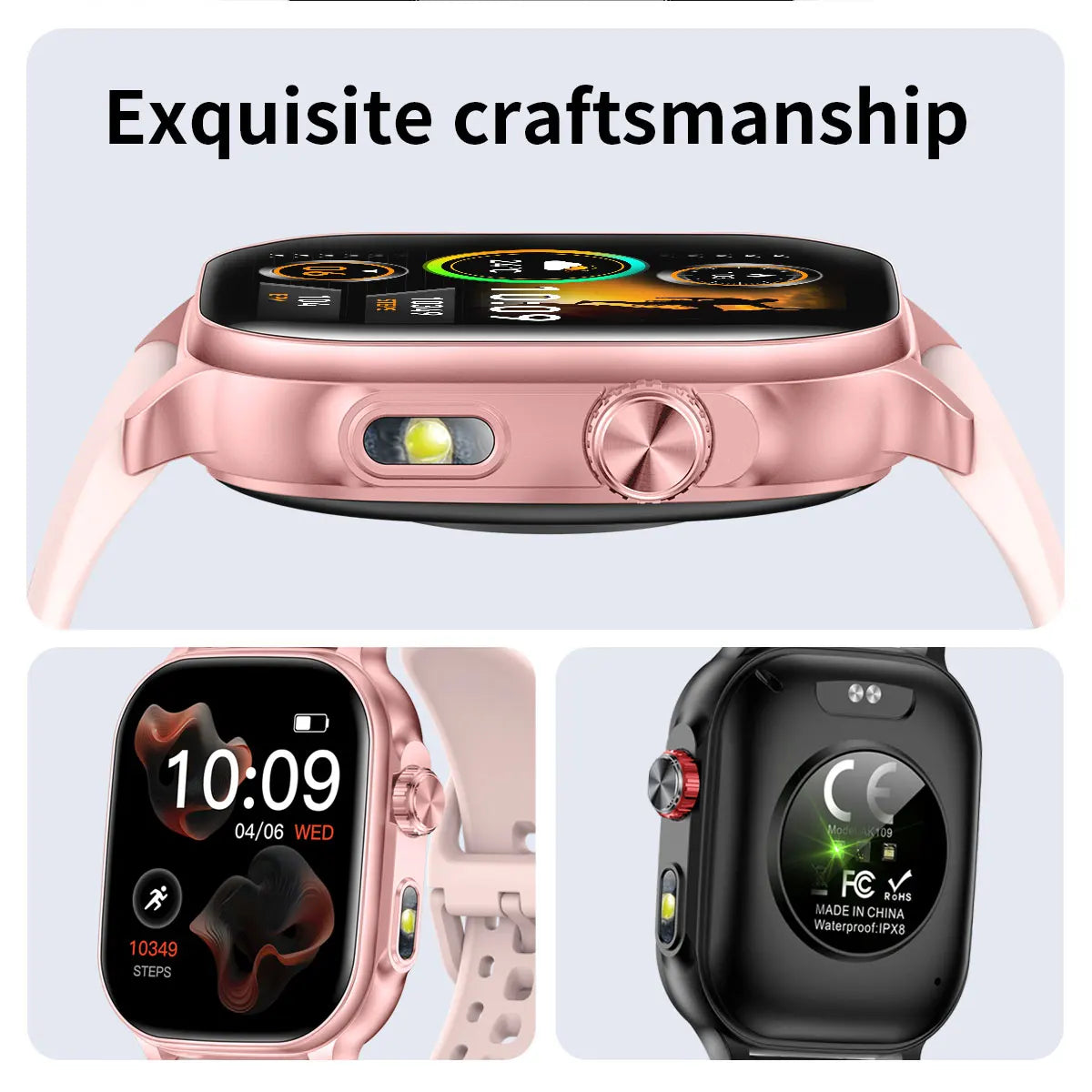 LIGE Militray 1400mAh Large Battery Smart Watch For Men 2.01 inch HD Screen 100+Sports Mode Bluetooth Call Men Women Smartwatch