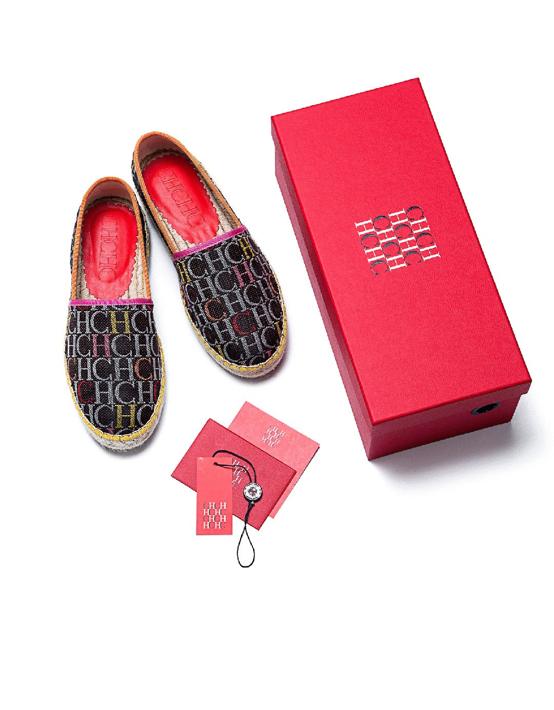 CH Fashion Monogram Print Commuter Flats Woven Material Fisherman 2025 New Luxury Brand Slip-On Women's Casual Shoes