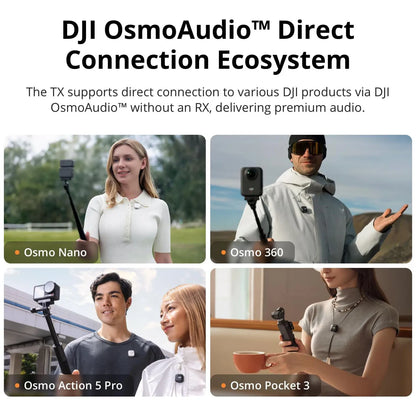DJI Mic 2 (2 TX + 1 RX + Charging Case), All-in-one Wireless Microphone, Intelligent Noise Cancelling, 32-bit Float Internal Recording, 250m (820 ft.) Range, Microphone for iPhone, Android, Camera