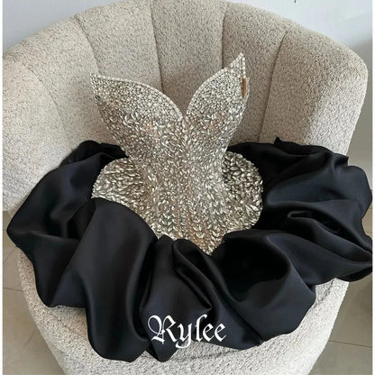 Rylee Sweetheart Neck Prom Dresses Rhinestones Mini Customized Evening Woman Dresses Gorgeous Sleeveless vestidos de gala 2026