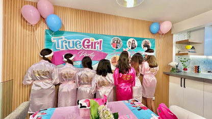 40 Pcs Girls Spa Party Supplies 10 Birthday Squad Princess Robe 10 Tote Bags 10 Headbands 10 Spa Masks for Birthday
