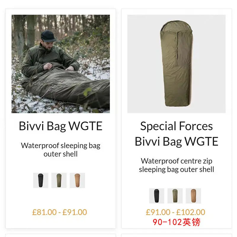 Sngpak Bivvy Bag Waterproof Sleeping Bag Outer Shell, Lightweight Tyvek Bivy Sack, OEM Alternative-Same Quality As The Original