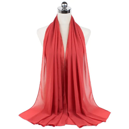 Women Muslim Chiffon Hijab Shawls Scarf Modal Cotton Jersey Hijabs Plain Soft For Woman Muslim Voile Head Wraps 70*180cm Islamic