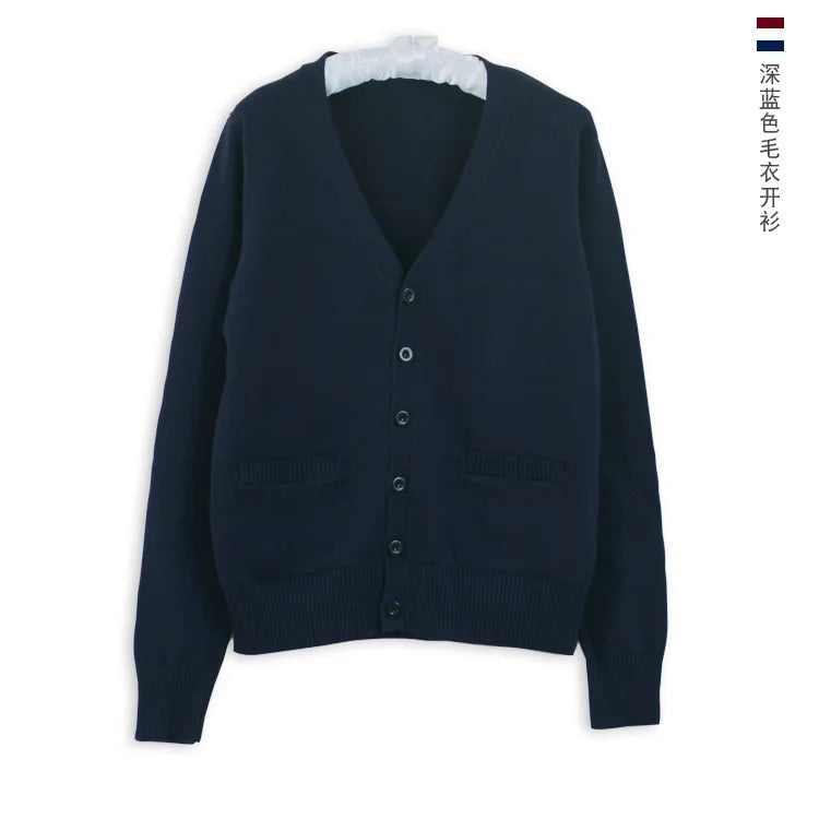 Japanese JK Uniform Cardigan Class Uniform British Student School Uniform Knitted Sweater