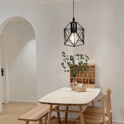 E27 Retro Ceiling Lamps Black Industrial Light Fixture Vintage Semi Flush Mount Ceiling Lights Porch Hallway Stairway Mini Metal