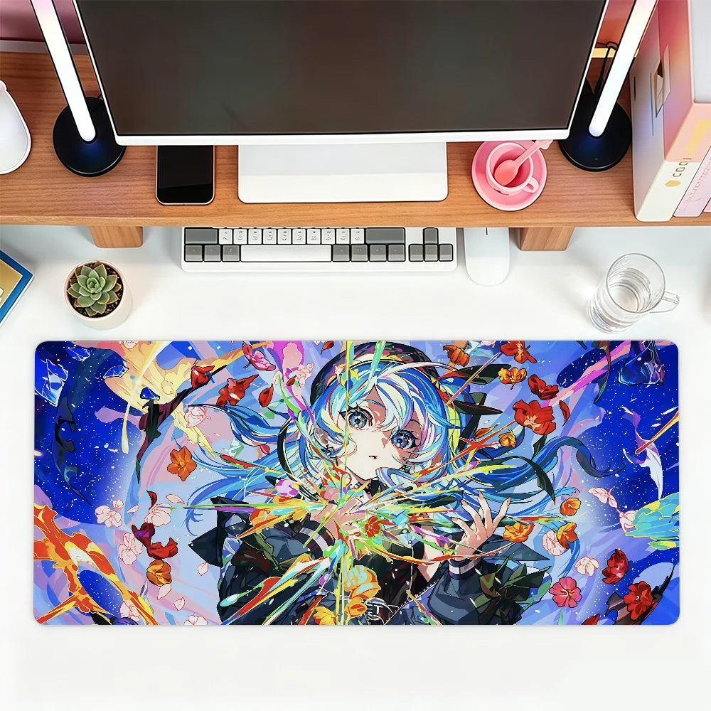 Singer H-Hoshimachi S-Suisei Mouse Pad For Office Gaming And Keyboards Non-Slip Large Waterproof