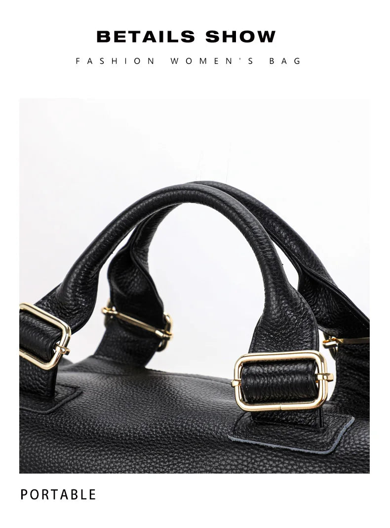 Aidrani Genuine leather handbag 2025 women's fashion bag premium leopard print luxury brand top cowhide bag