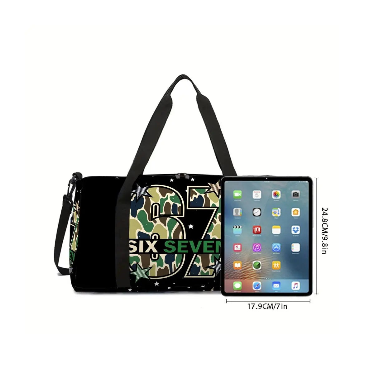 Classic Popular Funny Novelty 67 six seven 3D Printed Travel Bags Barrel Shape Crossbody Bag Outdoor Sports Bags Gym Yoga Bag