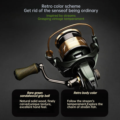 Ultralight Carbon Spinning Reel 1000S–1200S 5.2:1 Gear Ratio 9kg Max Drag  Micro Lure Fishing Reel for Freshwater   Saltwater