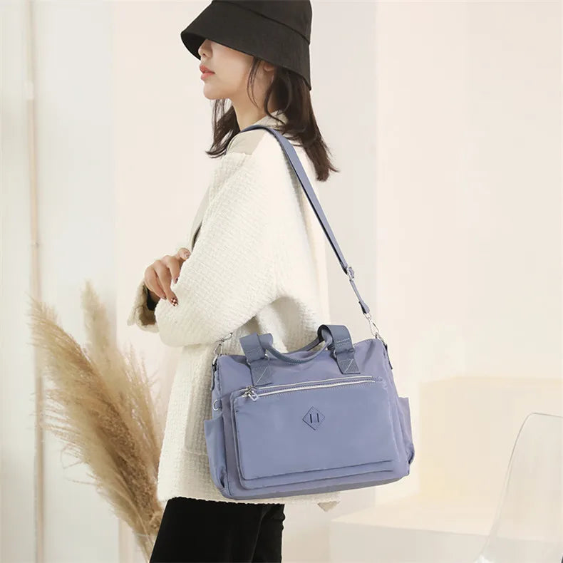 High-grade fabrics,Women's Shoulder bag Female Top-Handle bag Handbag Waterproof Nylon CrossBody Bag Ladies Messenger Bag
