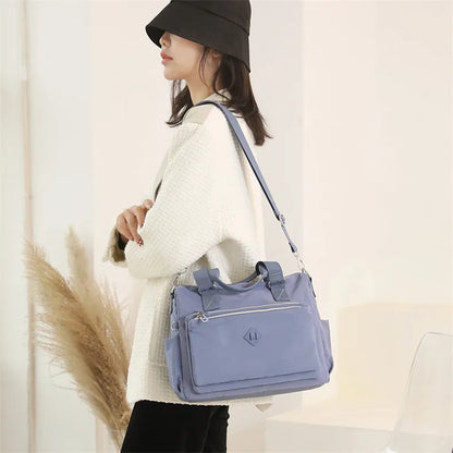 High-grade fabrics,Women's Shoulder bag Female Top-Handle bag Handbag Waterproof Nylon CrossBody Bag Ladies Messenger Bag