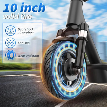 Electric Scooter, 500W Powerful Motor & 22MPH Top Speed, 28 Miles Range, Folding E Scooter with Dual Braking for Teens and Adults