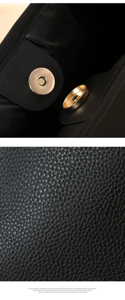 Luxury Handbag Women Bags Designer High Quality Pu Leather Solid Color Shoulder Bags for Women Large Capacity Shopping Tote Bag
