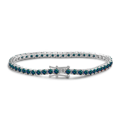 TY 925 Sterling Silver Moissanite Tennis Necklace & Bracelet For Women Men D-Color Moissanite Necklace Hip-Hop Tennis Chain