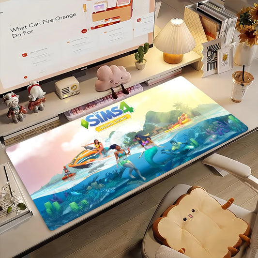 The S-Sims 4   Mouse Pad Non-slip Rubber Computer Mat Gamer Balance Decoracion Deskmat Laptop Office Large