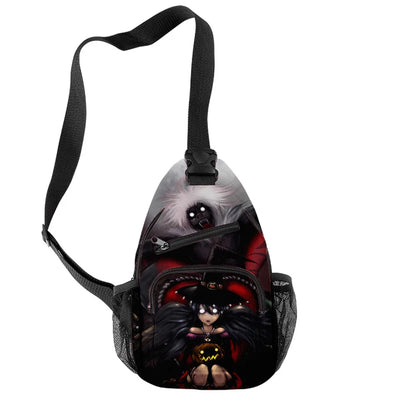 Fashion Youthful Halloween Skeleton Boys/Girls 3D Printed Chest Bags Oxford Waterproof Sports Crossbody Travel Bag Shoulder Bags