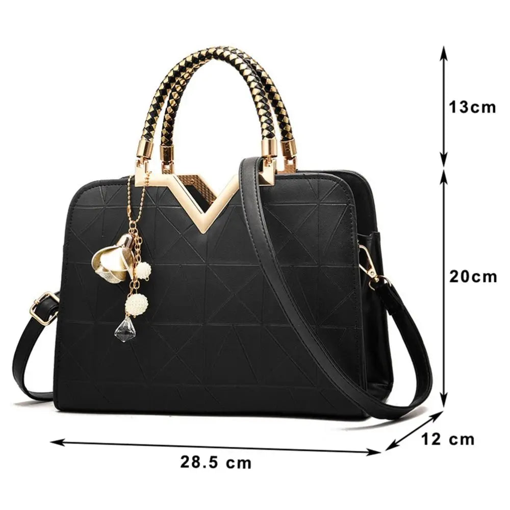 Luxury PU Leather Ladies Hand Bags Large Capacity Casual Versatile Tote Female Handbag Messenger Bags Travel