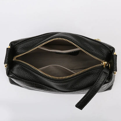 100% Genuine Cowhide Crocod Pattern Luxury Shoulder Bags For Women Designer Solid Color Soft Crossbody Bag Handbags Purses Sac
