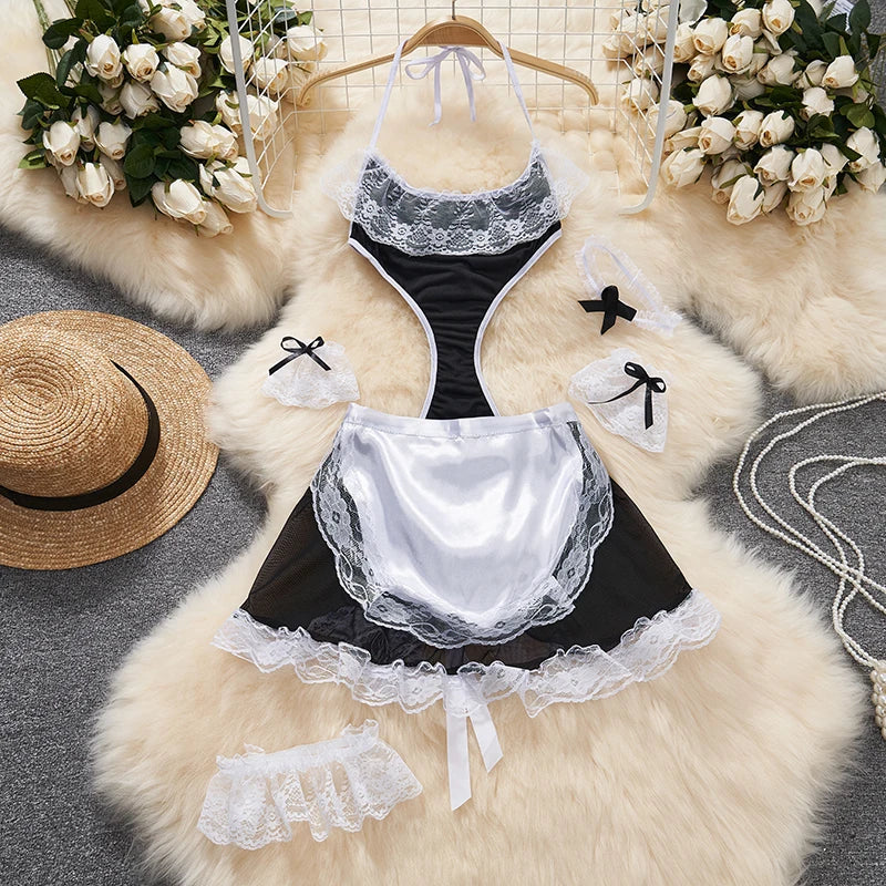 Women Lace Patchwork Velour Strappy Catsuits Fashion One Piece Combination Rompers Erotic Fashion Sexy Bunny Bodysuits Cosplay