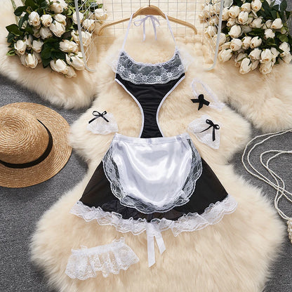 Women Lace Patchwork Velour Strappy Catsuits Fashion One Piece Combination Rompers Erotic Fashion Sexy Bunny Bodysuits Cosplay