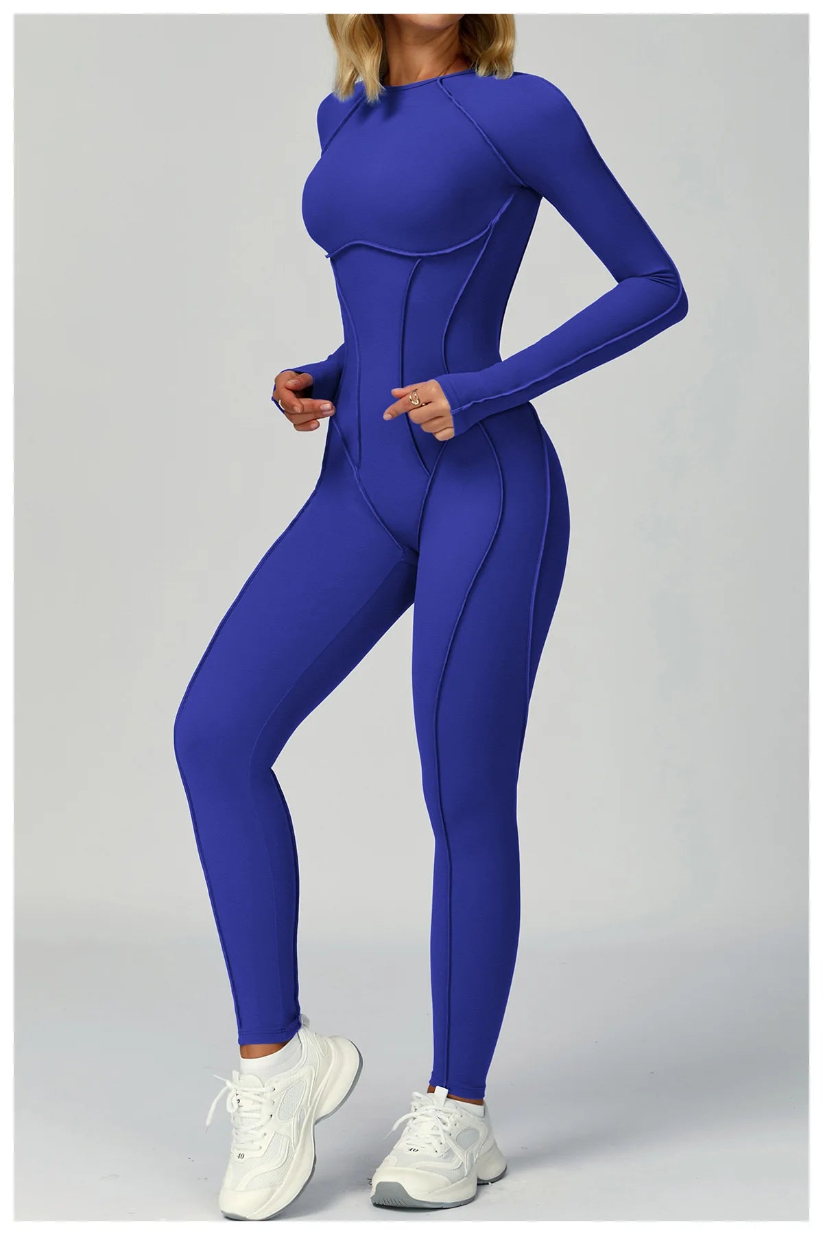 Sexy Hollow Back Long Sleeve Yoga Jumpsuit Women Quick Dry One-piece Yoga Suit Gym Training Leggings Playsuit Slim Fit Bodysuits