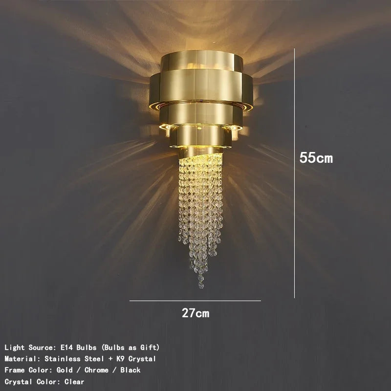 Luxury Crystal LED Hanging Chandeliers Italian Design Modern Pendant Lights Living Dining Room Home Restaurant Lighting Fixtures