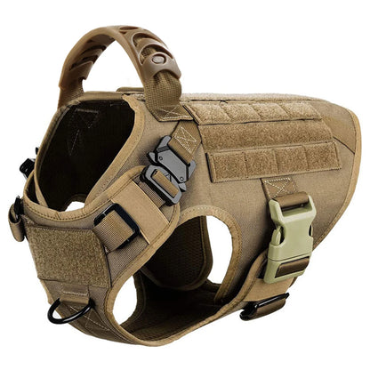 Dog Harness for Large Dogs Leash Collar Molle Pouch Military Harnesses French Bulldog Pet Tactical Training Vest Dog Accessories